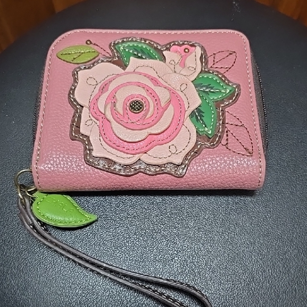 Chala Pink Floral Wristlet Clutch